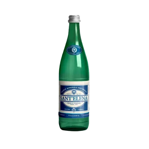 Sant'Elena Sparkling Natural Mineral Water Glass Bottle
