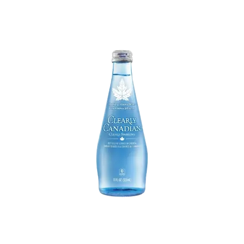 Clearly Canadian Sparkling Mineral Water Glass Bottle