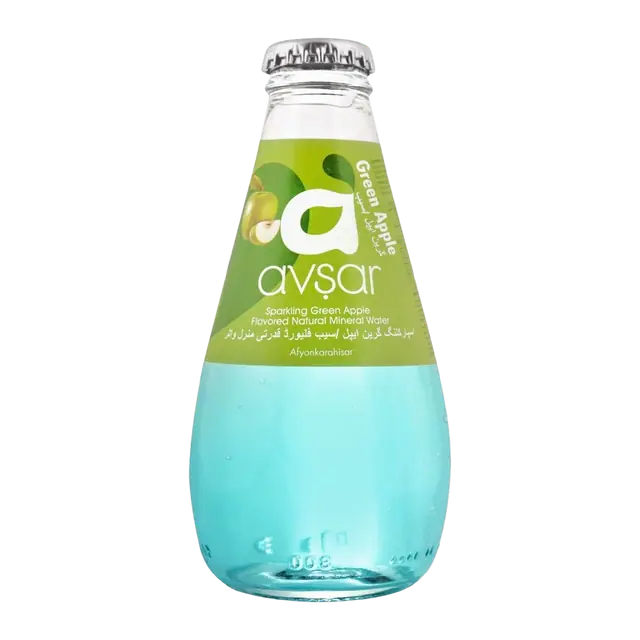 Avşar Mineral Water Green Apple glass bottle