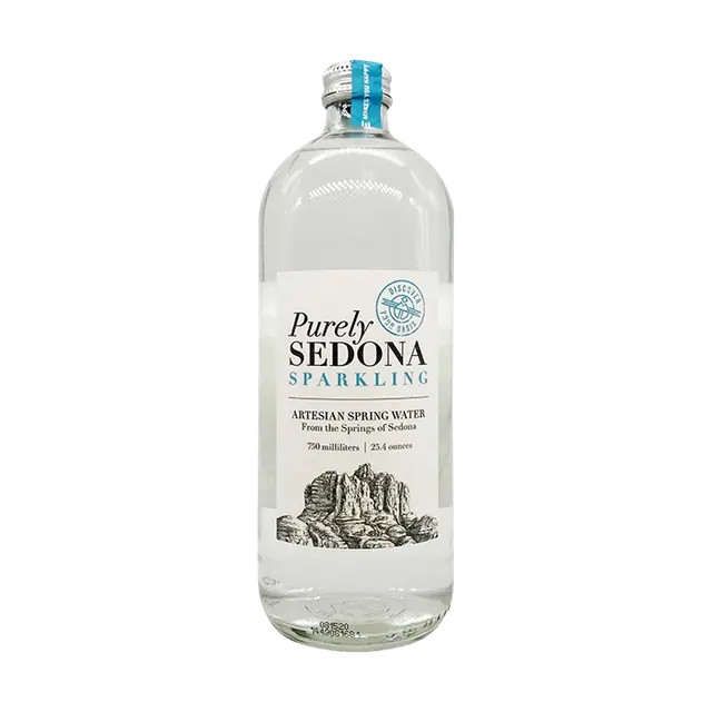 Purely Sedona Sparkling Water Glass Bottle