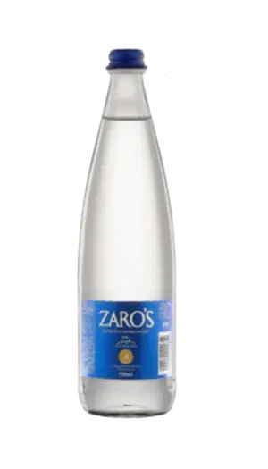 Zaro's Natural Mineral Water Carbonated glass bottle