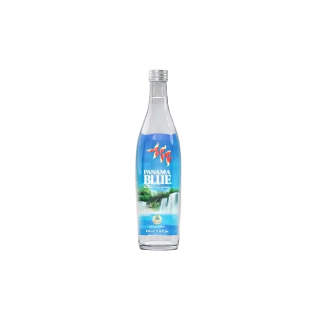 Panama Blue Water Glass Bottle