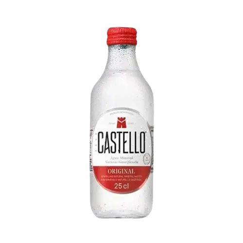 Agua Castello Original Sparkling Natural Mineral Water Glass Bottle