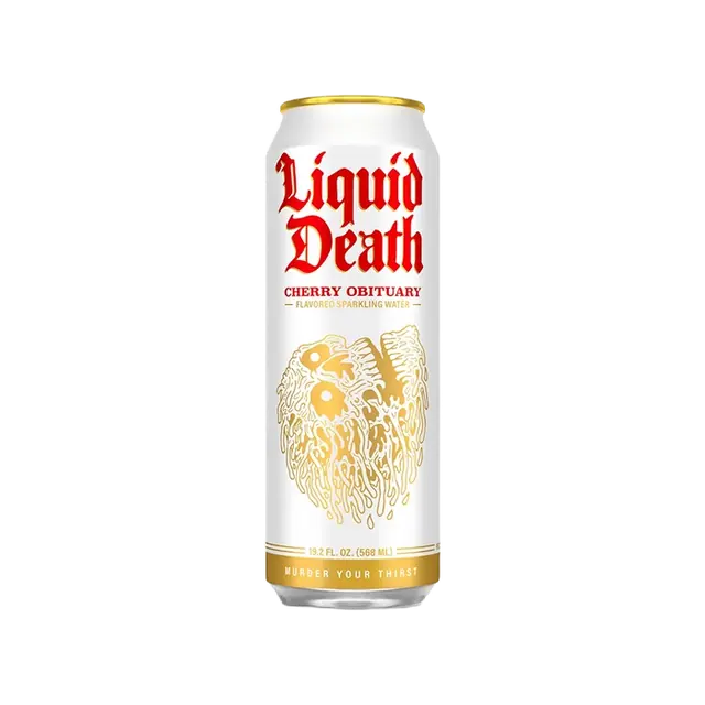 Liquid Death Cherry Obituary Flavored Sparkling Water Can