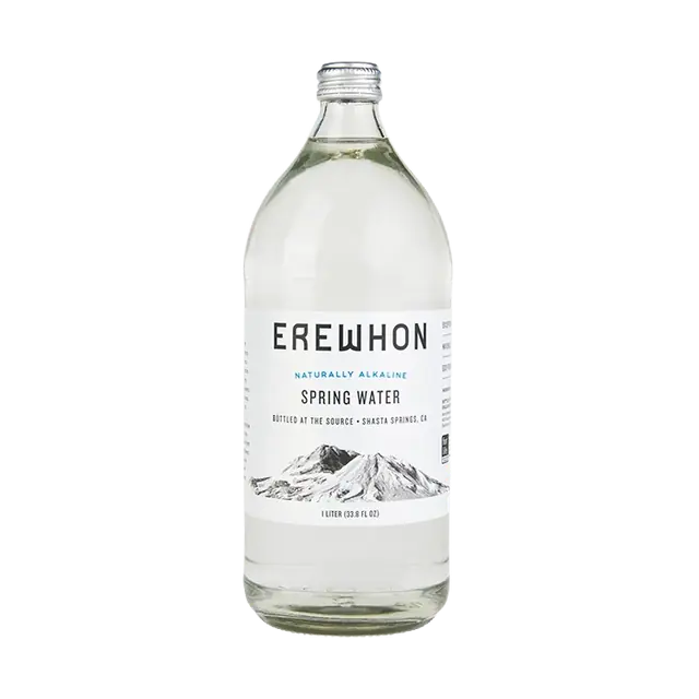 Erewhon Spring Water Glass Bottle