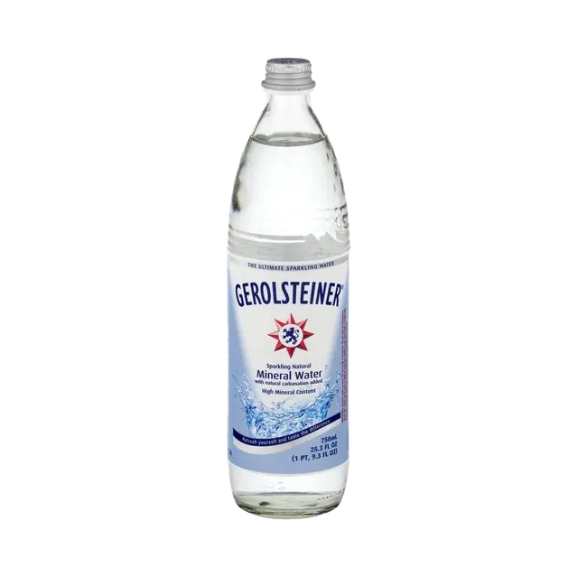 Gerolsteiner Sparkling Mineral Water Glass Bottle