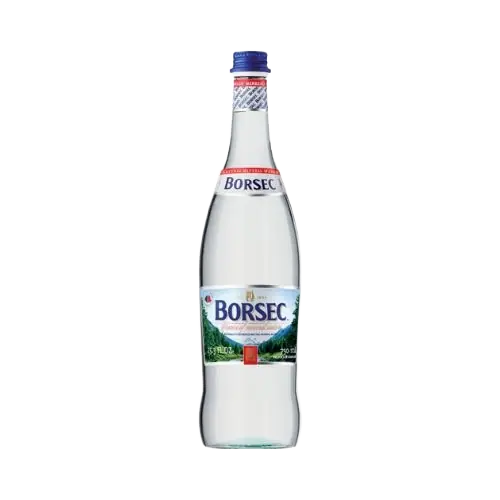Borsec Natural Mineral Carbonated Water Glass Bottle