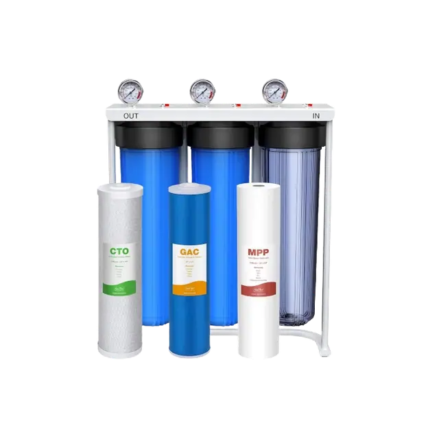 SimPure DB20P-3 3-Stage Whole House Water Filtration System