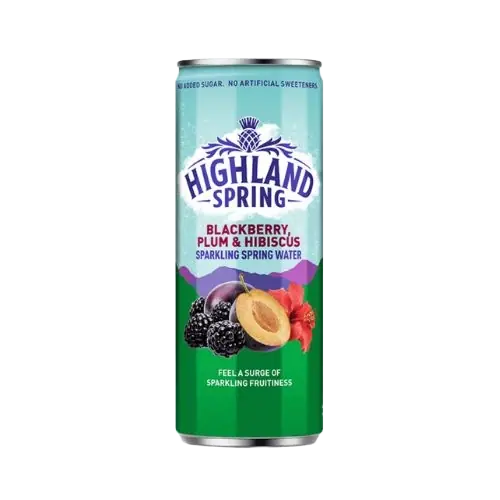 Highland Spring Sparkling Flavored Water  Can