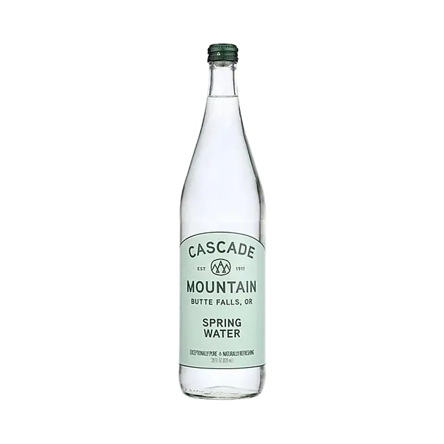 Cascade Mountain Spring Water Glass Bottle
