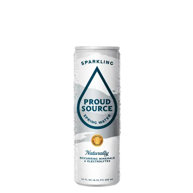 Proud Source Sparkling Spring Water can