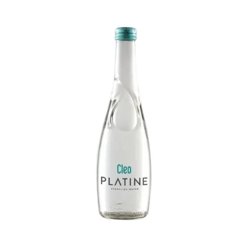 Cleo Platine Sparkling Water Glass Bottle