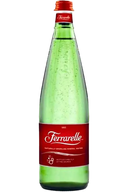 Ferrarelle Sparkling Natural Mineral Water glass bottle