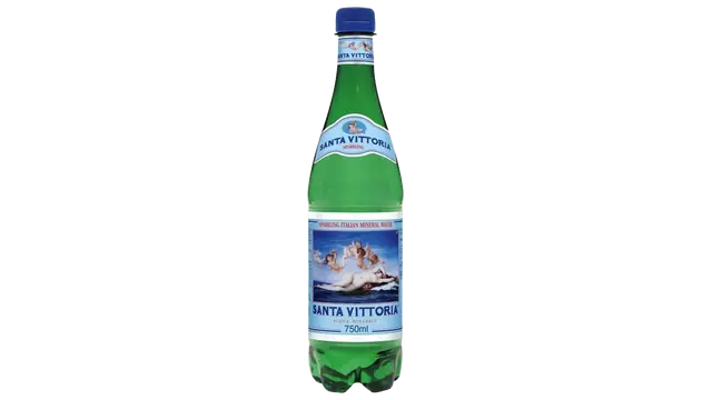 Santa Vittoria Sparkling Italian Mineral Water plastic bottle