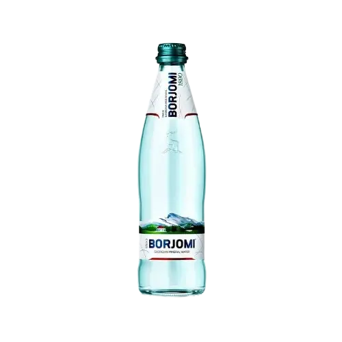 Borjomi Sparkling Natural Mineral Water Glass Bottle