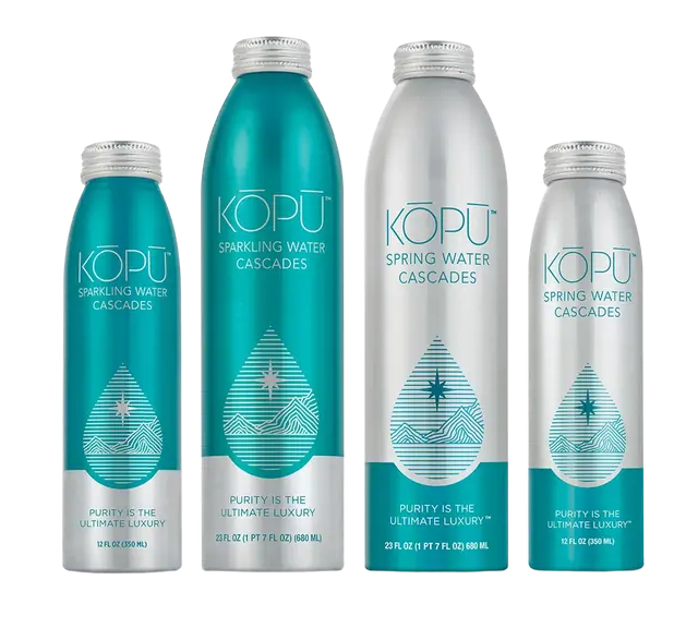 Kopu Sparkling Water Cascades aluminum bottle