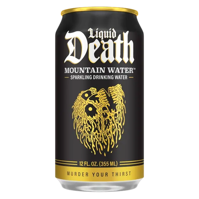 Liquid Death Mountain Water Sparkling Drinking Water can