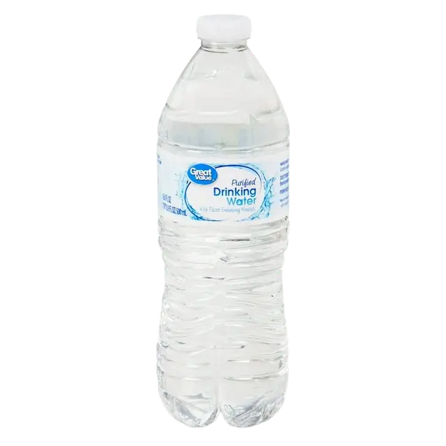 Great Value Purified Drinking Water Unflavored plastic bottle