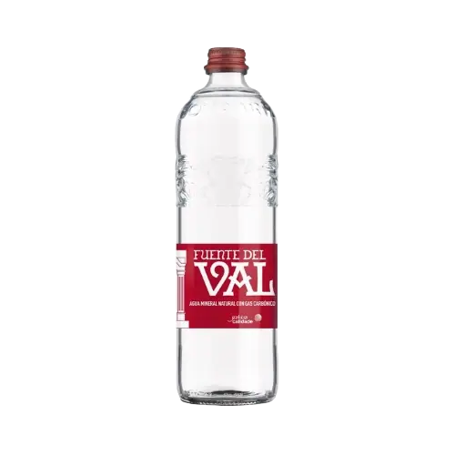 Fuente del Val Sparkling Water Glass Bottle