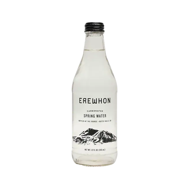 Erewhon Sparkling Spring Water Glass Bottle