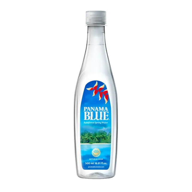 Panama Blue Rainforest Spring Water Sparkling plastic bottle