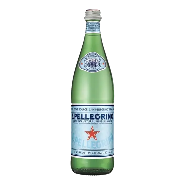 San Pellegrino Sparkling Mineral Water Glass Bottle