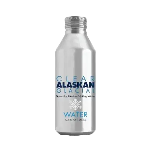 Clear Alaskan Glacial Aluminum Bottle