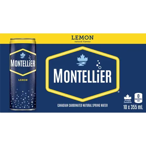 MONTELLiER® Carbonated Natural Spring Water Lemon Can