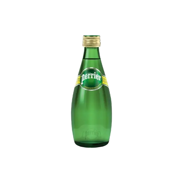 Perrier Sparkling Mineral Water Glass Bottle